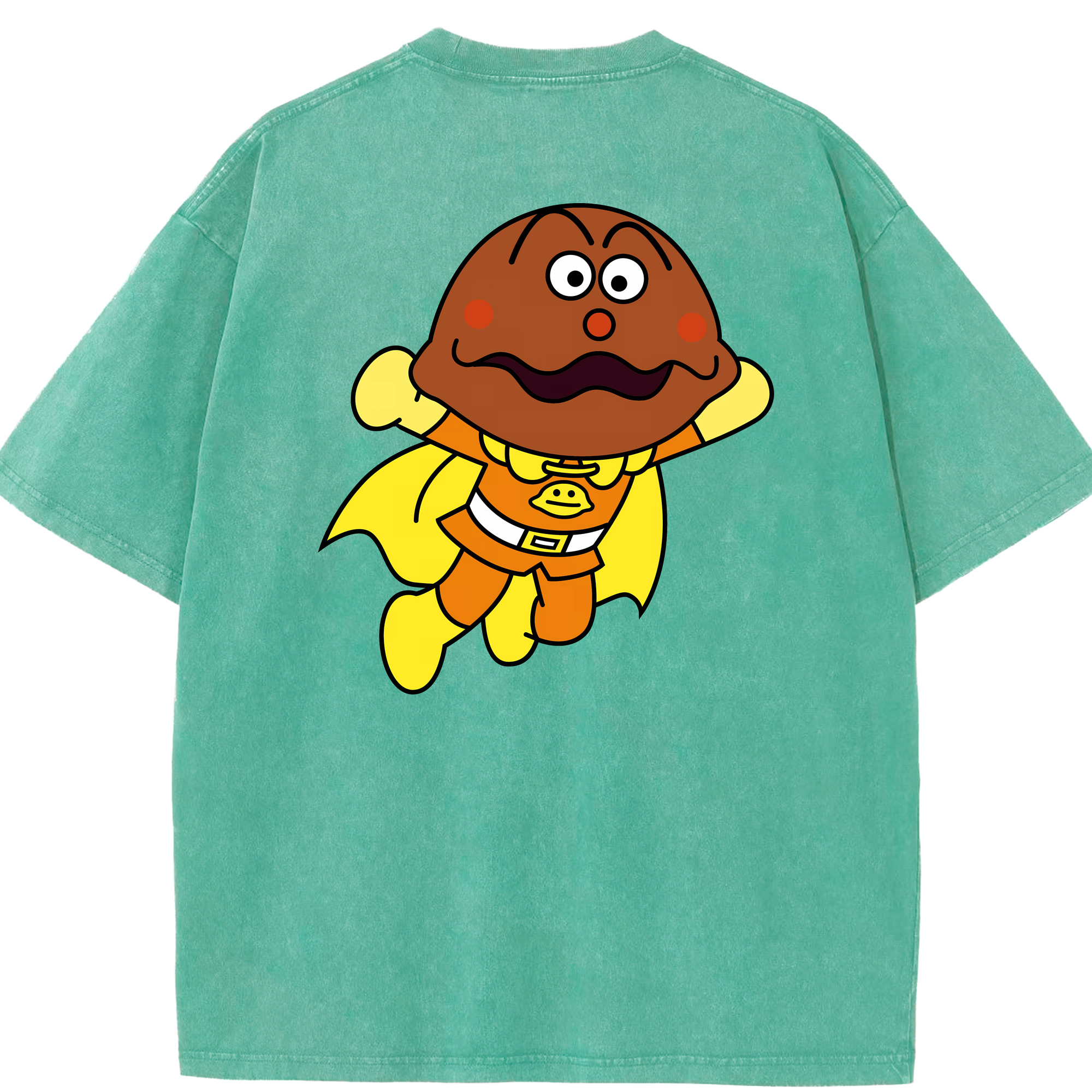 （画像用） アンパンマン Anpanman 綿100% ヴィンテージ風 半袖Tシャツ（背面プリント）